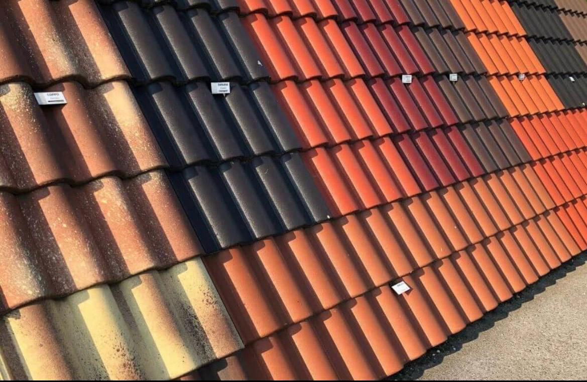 Full colour range of concrete roof tiles